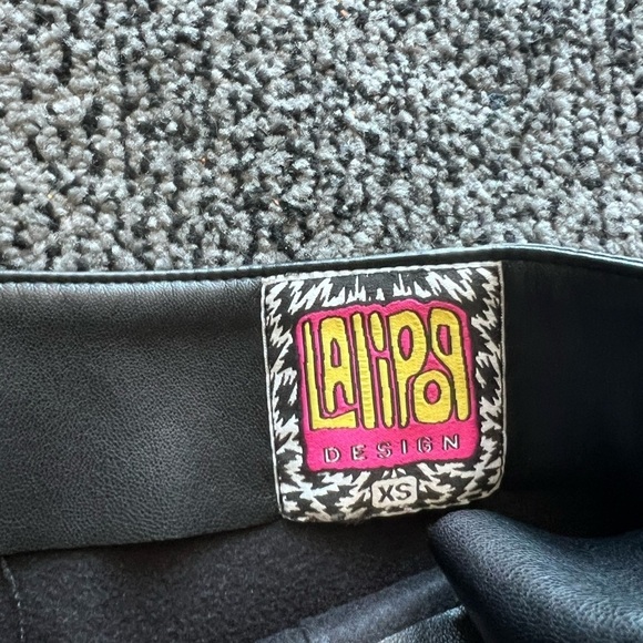 Lalipop Design Black Vegan Leather Skirt - Picture 4 of 6